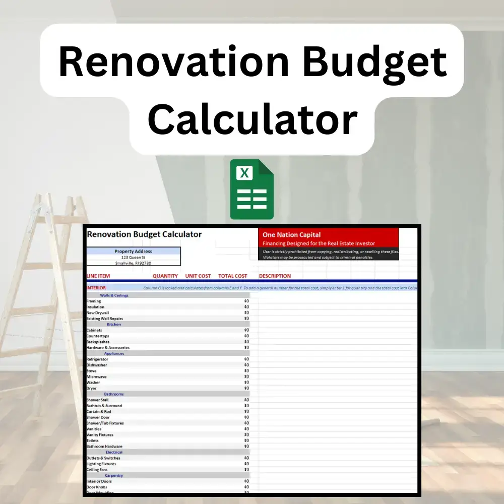 Renovation budget calculator graphic