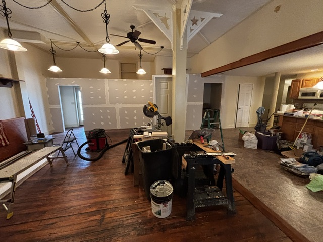 Drywall hung at historic property renovation